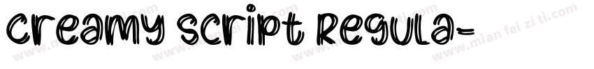 Creamy Script Regula字体转换